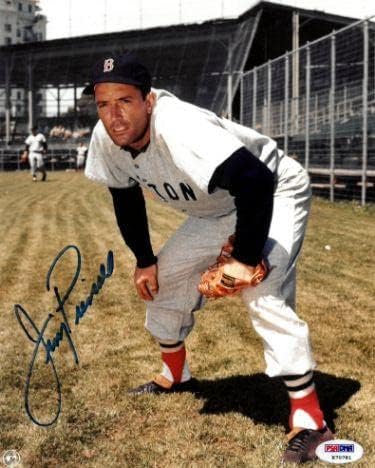 Jimmy Piersall aláírt Boston Red Sox MLB 8x10 Fotó - PSA K70781 - Dedikált MLB Fotók