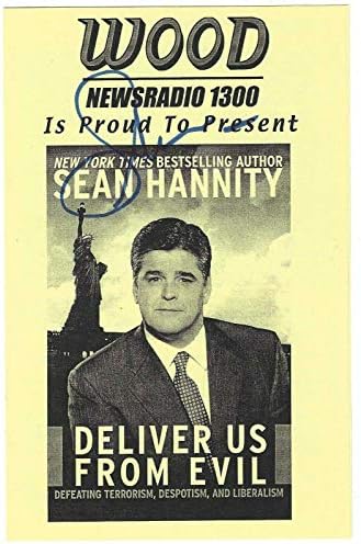 Sean Hannity Aláírt Szabadíts Meg Minket A Gonosztól Dedikálás 5.5x8.5 Szórólap - NHL Dedikált Egyéb Tételek