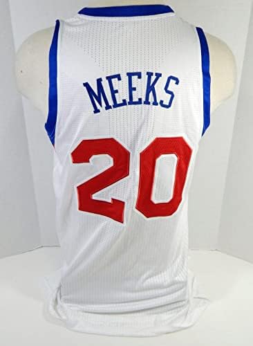 2011-12 Philadelphia 76ers Jodie Meeks 20 Játék Kiadott Fehér Jersey DP12687 - NBA Játék Használt