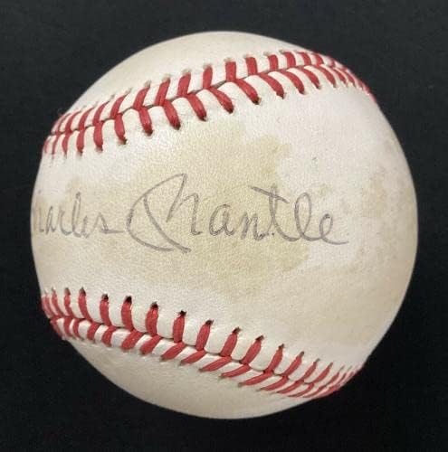 Mickey Mantle Aláírt Yankees Baseball HOF Teljes Neve Autogramot SZÖVETSÉG LOA Szép - NFL Dedikált Egyéb Tételek