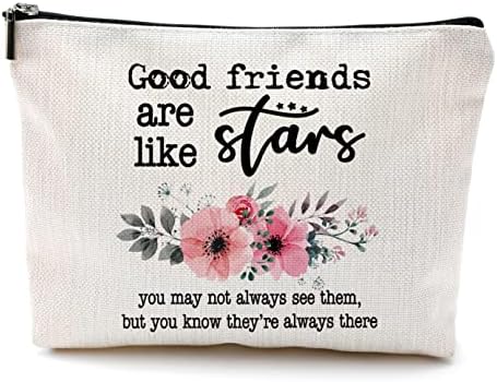 OHSUL Jó Barátok olyanok, Mint a Csillagok, Virágos Smink Táska,Inspiráló Barátság Kozmetikai Táska Utazási Tok,a Legjobb