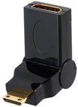 180 Fokban Forgatható a HDMI Standard Női Mini HDMI Male Csatlakozó (Fekete)