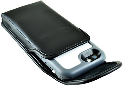 Turtleback Tok Kompatibilis az iPhone 6 6 w/ Juice Pack H2Pro Függőleges Fekete Öv Esetben Bőr Tok Ügyvezető övcsipesz