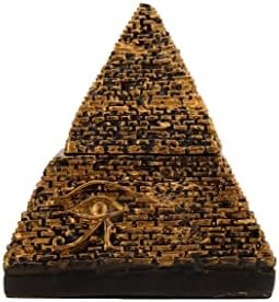 Évjárat piramis Csecsebecsét Doboz, Bronz kivitelben Ősi Egyiptomi Piramis ékszerdoboz-Desk Box-Egyiptomi lakberendezés