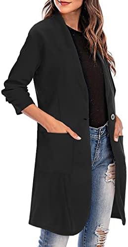 Hosszú Kabátban, Kabátok Női plus Size Kardigán Hajtóka Női Kabát Vékony Kabát, Hosszú-Árok A Zsebében Gyapjú & Keverékek