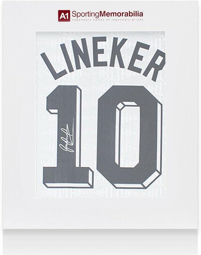 Gary Lineker Aláírt Tottenham Hotspur Ing - Haza, 1991, Száma 10 - Díszdobozban - Dedikált Foci Mezek