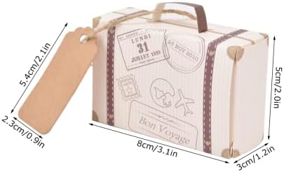 Régi Bőrönd Formájú Édességet Dobozok - 50 nátronpapír Utazási Témájú Fél Javára Táskák Esküvő, Születésnap & Retro