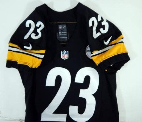 2013 Pittsburgh Steelers DeMarcus Van Dyke 23 Játék Kibocsátott Fekete Jersey 40 86 - Aláíratlan NFL Játék Használt
