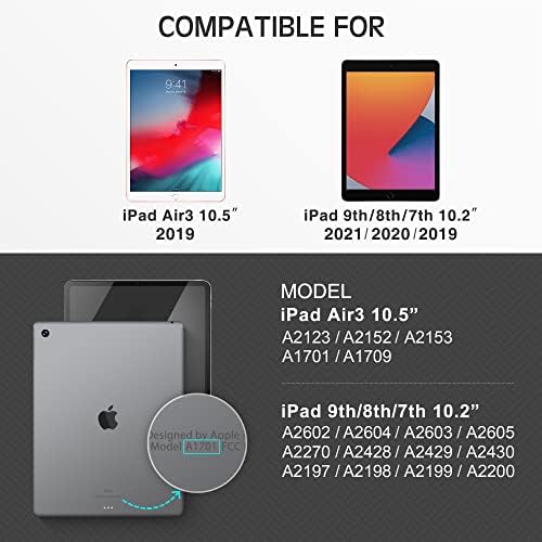 KingBlanc iPad 9./8./7. Generációs Esetben 2021/2020/2019 10.2 hüvelyk & [1-Érintse meg a Telepítés] HD Tiszta képernyővédő