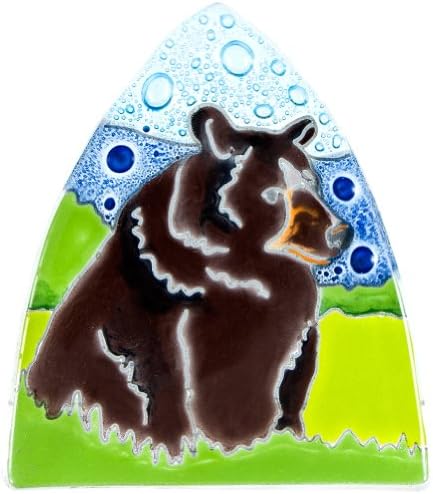 Pampeana Állat-Világ - a Grizzly Medve az Erdőben Olvasztott Üveg Éjjeli Borító - Multi