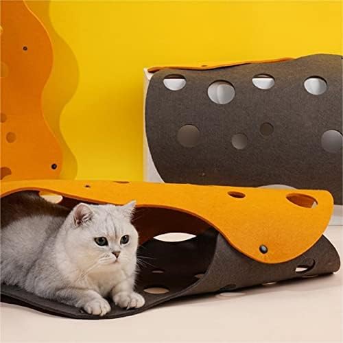 MiemieAi macska Alagút Cső Ágy Összecsukható Érezte Beltéri Háziállatok DIY Játék Macskáknak Kiskutya Nyulak Cica (5mm,