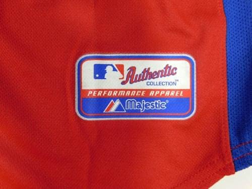 2007-10 Philadelphia Phillies Üres Játék Kiadott Piros Mez BP ST 50 DP08641 - Játék Használt MLB Mezek