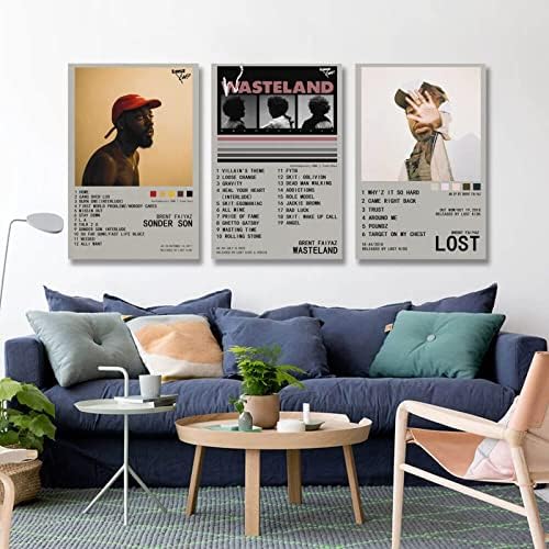 WPYST Brent Faiyaz Zenei Album plakátok szoba esztétikai Fedezze Kollégiumi Dekor keret nélküli 08x12 hüvelyk Nappali,