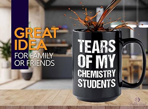 Könnyei a Bögre 15oz Fekete - kémia diákok - Kémia Tanár Tudományos Ajándékok Periódusos Molekula Laboratorary