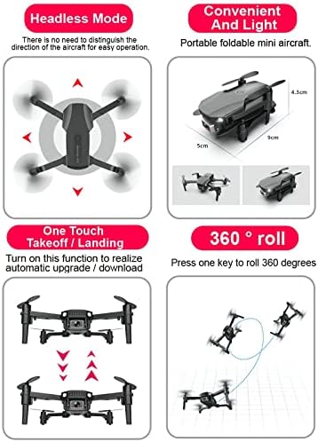 PRENDRE Összecsukható Drónok a 4K HD Kamera Felnőttek számára, RC Quadcopter,WiFi FPV Élő Video, Magasság tart, fej