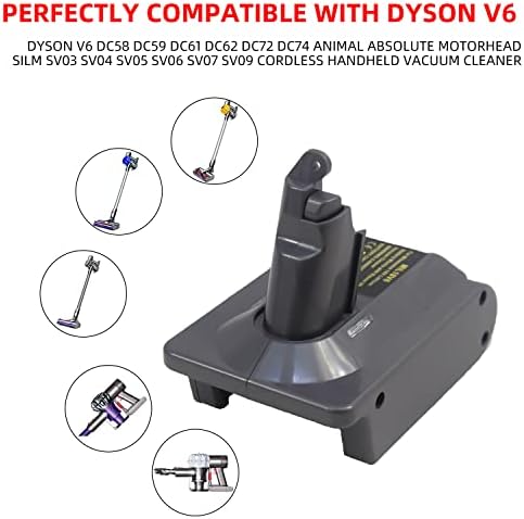 Fiihio Akkumulátor Adapter Dyson V6-os Sorozat Kompatibilis Milwaukee 18V Lítium Akkumulátor Csere Dyson V6 Állat Abszolút
